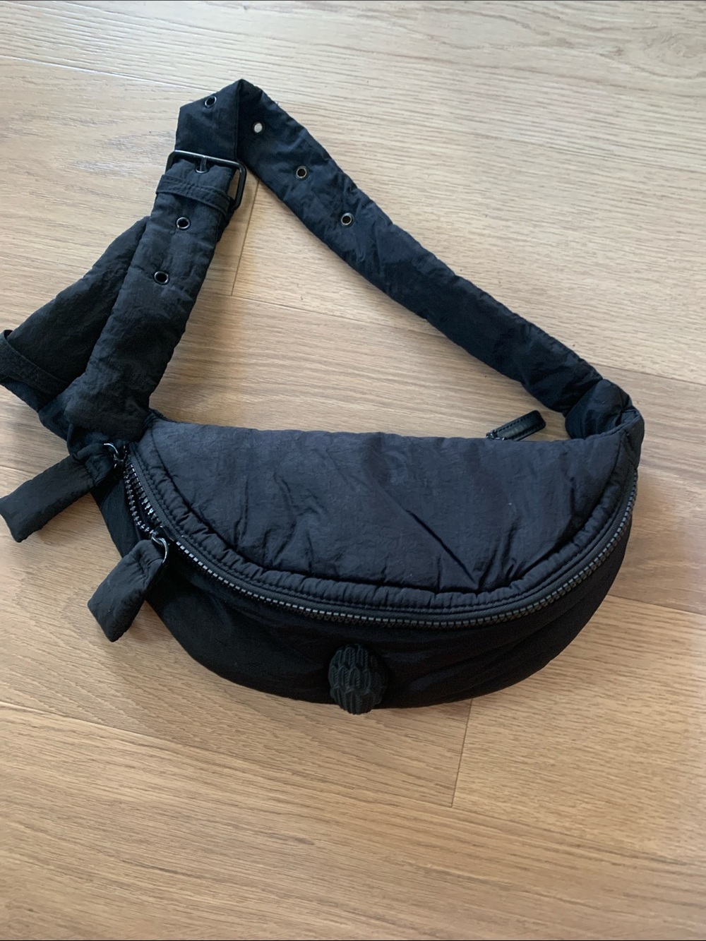 Kurt Geiger Black Quilted Belt Bag
